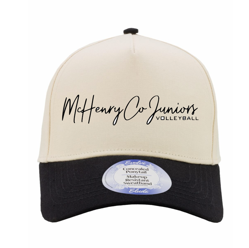 Women's 2 Tone Hat Ivory/black/black leopard camo
