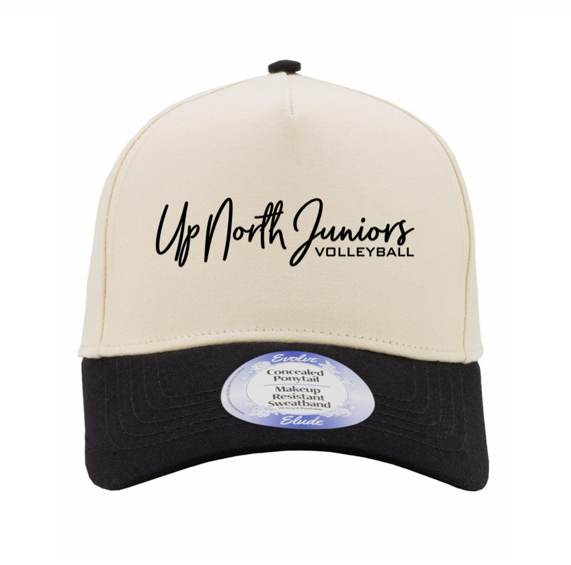 Women's 2 Tone Hat Ivory/black/black leopard camo
